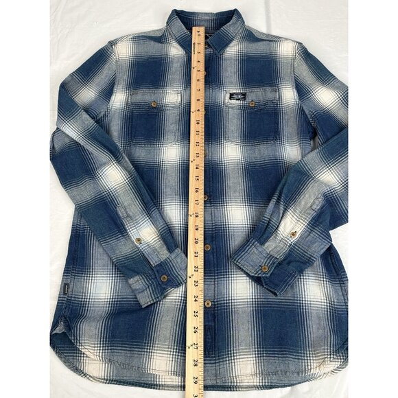 NWT Superdry Vintage Trailsman Flannel Shirt Men’s M Blue Plaid Button Down - Picture 11 of 15